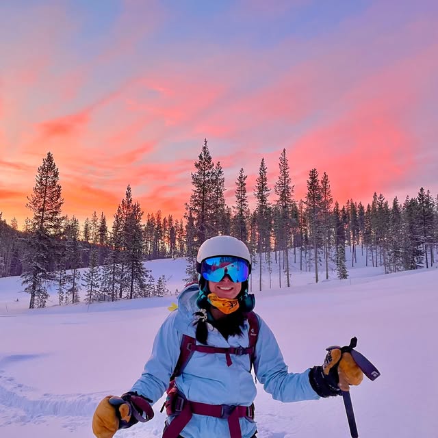 Splitboarding in perfect winter conditions